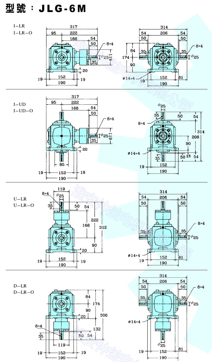 臺灣減速機-十字轉向器 JLG-6M